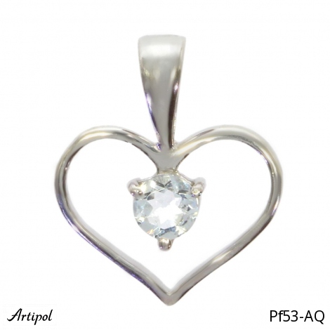 Pendant PF53-AQ with real Aquamarine
