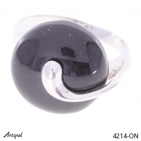 Bague 4214-ON en Onyx noir véritable