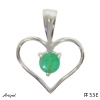 Pendant PF53-E with real Emerald