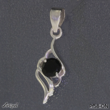 Pendentif PF58-ON en Onyx noir véritable