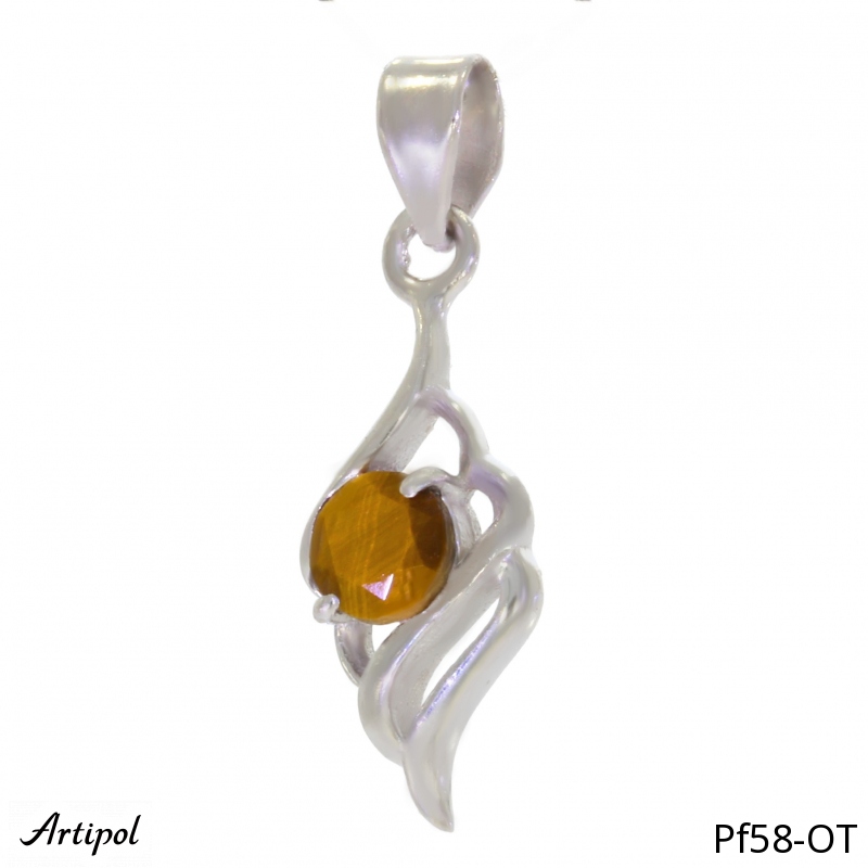 Pendentif PF58-OT en Oeil de tigre véritable