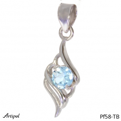 Anhänger PF58-TB mit echter Blauem Topas