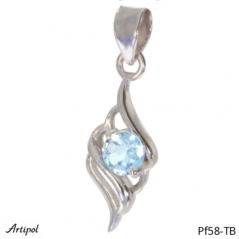 Pendant PF58-TB with real Blue topaz