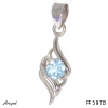 Pendant PF58-TB with real Blue topaz