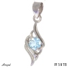 Pendentif PF58-TB en Topaze bleue véritable