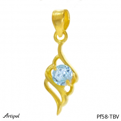 Pendant PF58-TBV with real Blue topaz