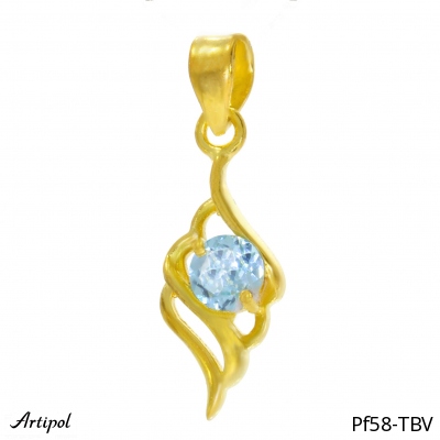 Pendentif PF58-TBV en Topaze bleue véritable