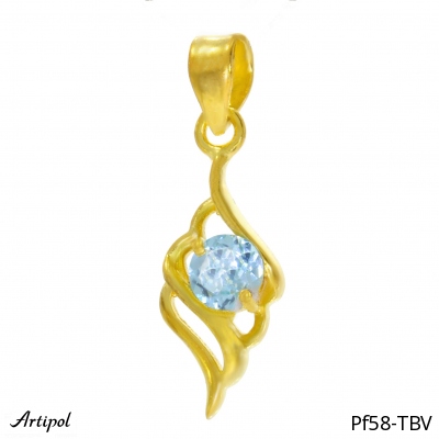 Pendentif PF58-TBV en Topaze bleue véritable