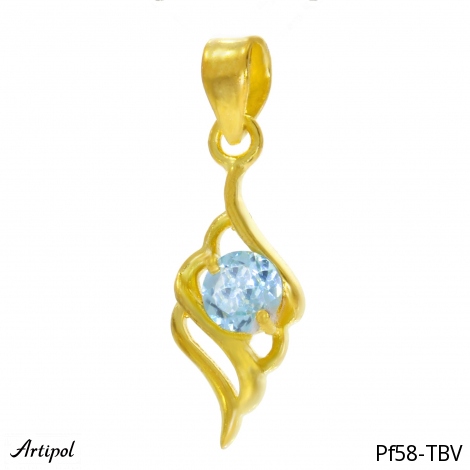 Pendentif PF58-TBV en Topaze bleue véritable