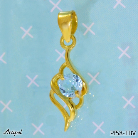 Pendant PF58-TBV with real Blue topaz