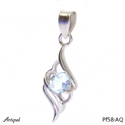 Pendant PF58-AQ with real Aquamarine