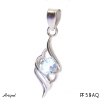 Pendant PF58-AQ with real Aquamarine