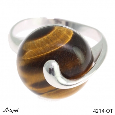 Bague 4214-OT en Oeil de tigre véritable