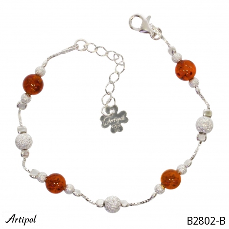 Armreif B2802-B mit echter Bernstein