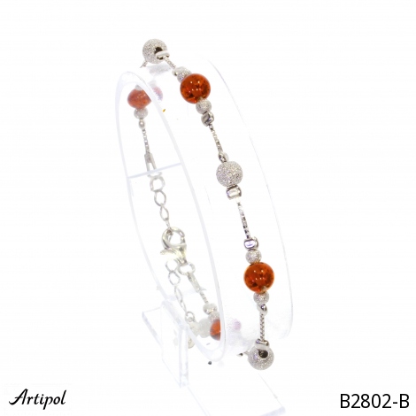 Armreif B2802-B mit echter Bernstein