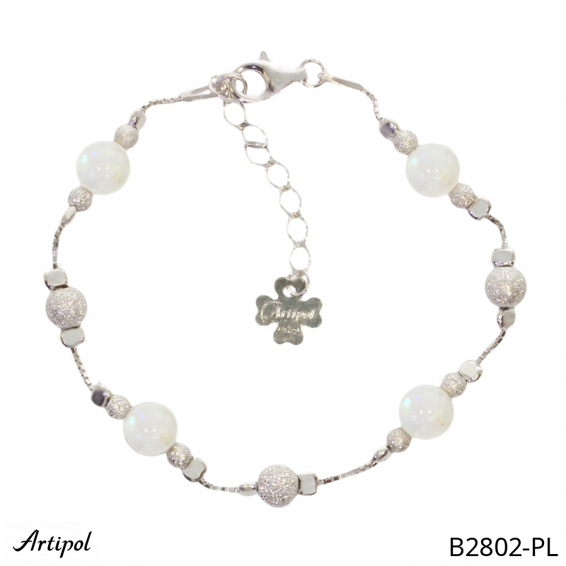 Bracelet B2802-PL with real Moonstone