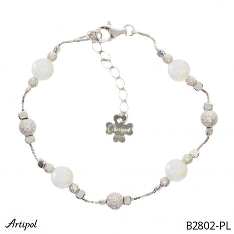 Bracelet B2802-PL with real Moonstone
