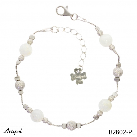 Bracelet B2802-PL with real Moonstone