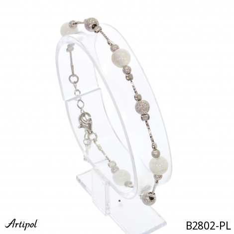 Bracelet B2802-PL with real Moonstone