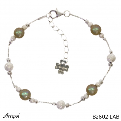 Bracelet B2802-LAB en Labradorite véritable