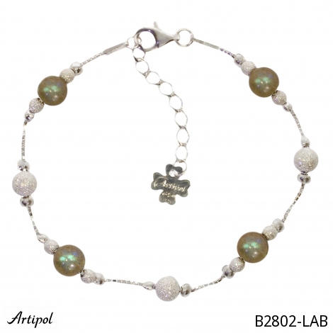 Bracelet B2802-LAB en Labradorite véritable