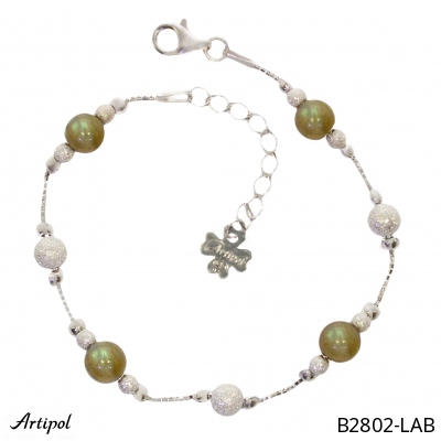 Bracelet B2802-LAB with real Labradorite