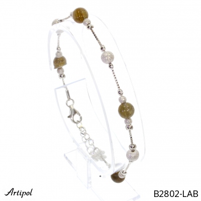 Bracelet B2802-LAB with real Labradorite