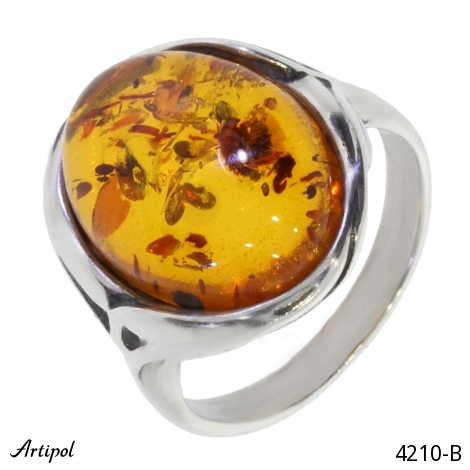 Ring 4210-B with real Amber