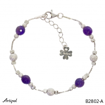 Armreif B2802-A mit echter Amethyst