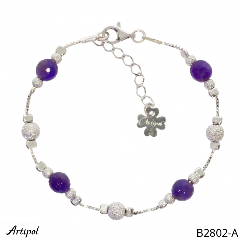 Bracelet B2802-A en Améthyste véritable