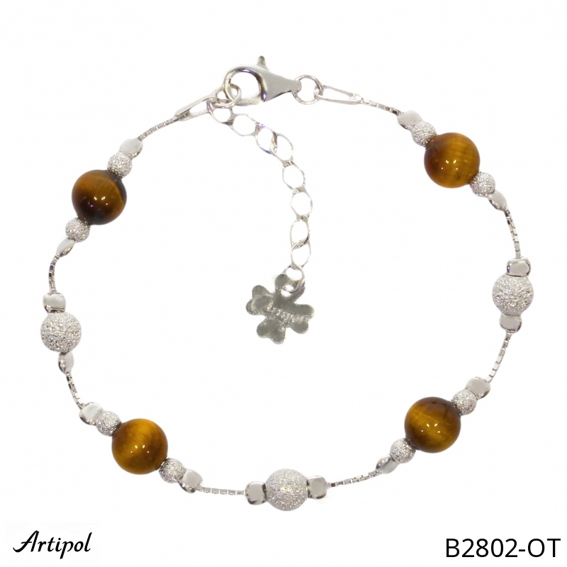 Bracelet B2802-OT en Oeil de tigre véritable