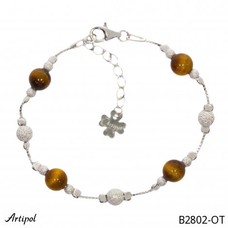 Bracelet B2802-OT with real Tiger’s Eye