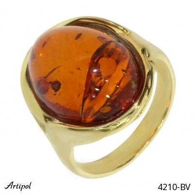 Ring 4210-BV with real Amber