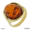Ring 4210-BV with real Amber gold plated