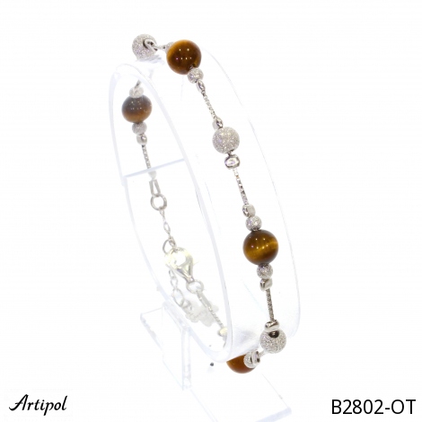 Bracelet B2802-OT with real Tiger’s Eye