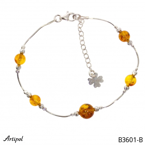 Armreif B3601-B mit echter Bernstein