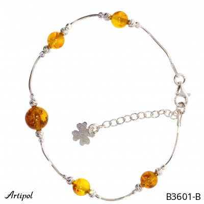 Bracelet B3601-B with real Amber