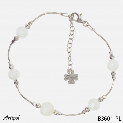 Armreif B3601-PL mit echter Mondstein