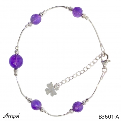 Bracelet B3601-A with real Amethyst