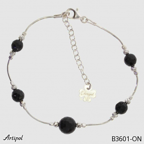 Bracelet B3601-ON with real Black Onyx