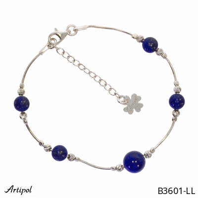 Bracelet B3601-LL en Lapis-lazuli véritable