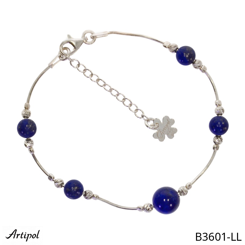 Bracelet B3601-LL with real Lapis lazuli