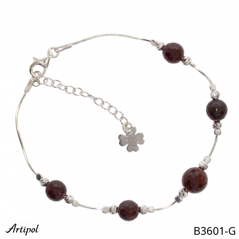 Bracelet B3601-G with real Garnet