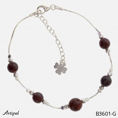 Bracelet B3601-G with real Garnet