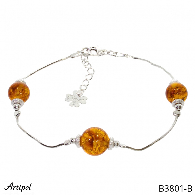 Bracelet B3801-B en Ambre véritable