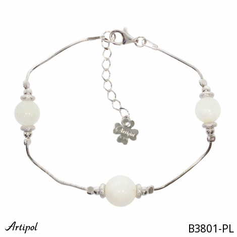 Armreif B3801-PL mit echter Mondstein