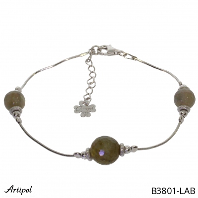 Bracelet B3801-LAB with real Labradorite