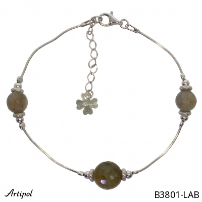 Bracelet B3801-LAB en Labradorite véritable