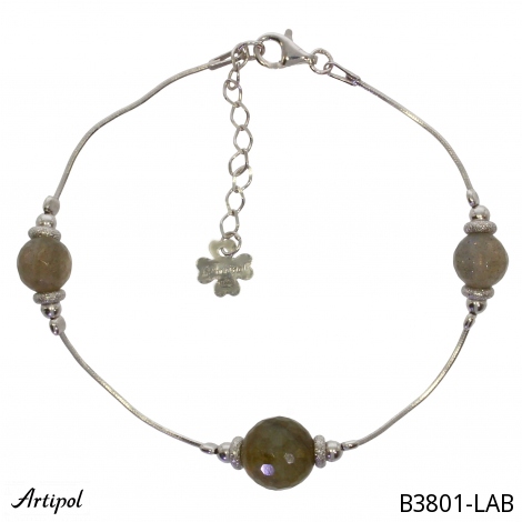 Bracelet B3801-LAB with real Labradorite