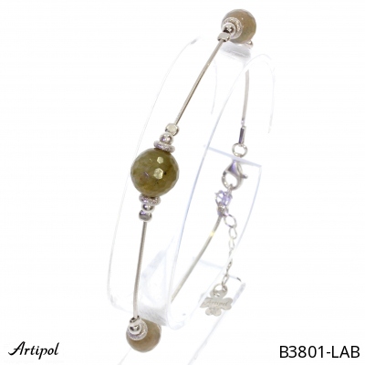 Bracelet B3801-LAB en Labradorite véritable